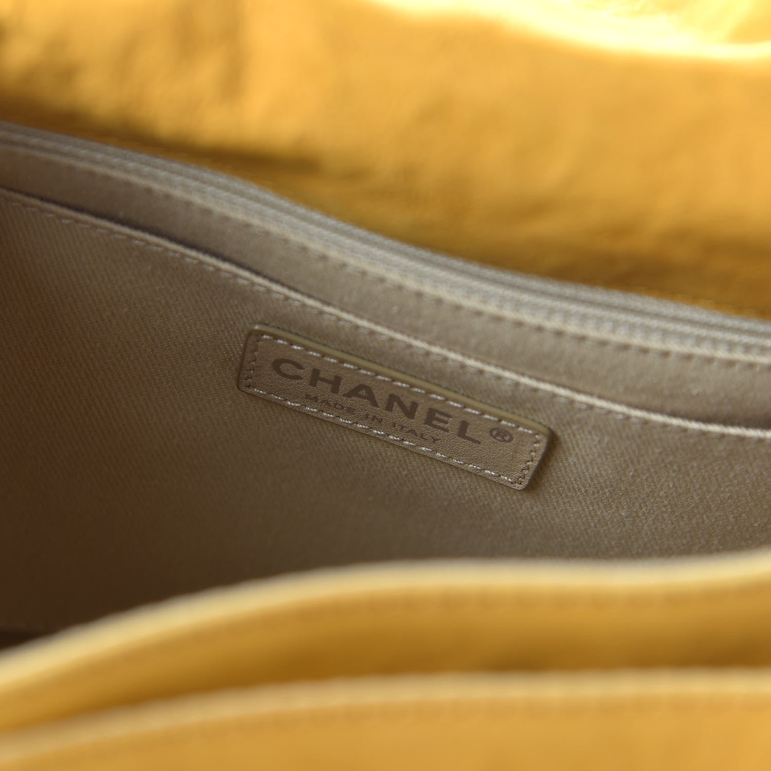 Chanel Ultra Soft Suede Calfskin Natural Beauty Flap Bag Yellow 8 of 10