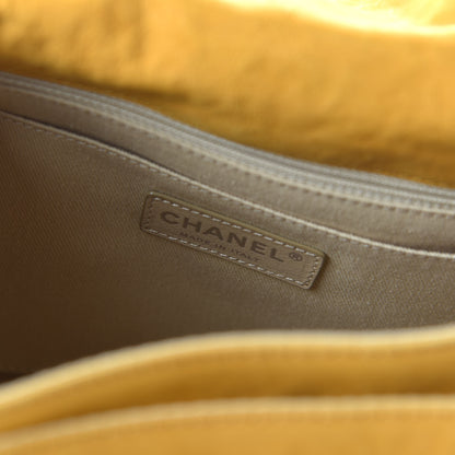 Chanel Ultra Soft Suede Calfskin Natural Beauty Flap Bag Yellow 8 of 10