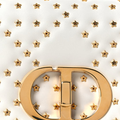 Christian Dior Calfskin Star Motif Macrocannage Caro Bag Latte 10 of 13