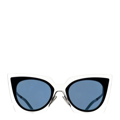 Fendi Cat Eye Orchidea Sunglasses FF 0117/S Crystal Black 2 of 7
