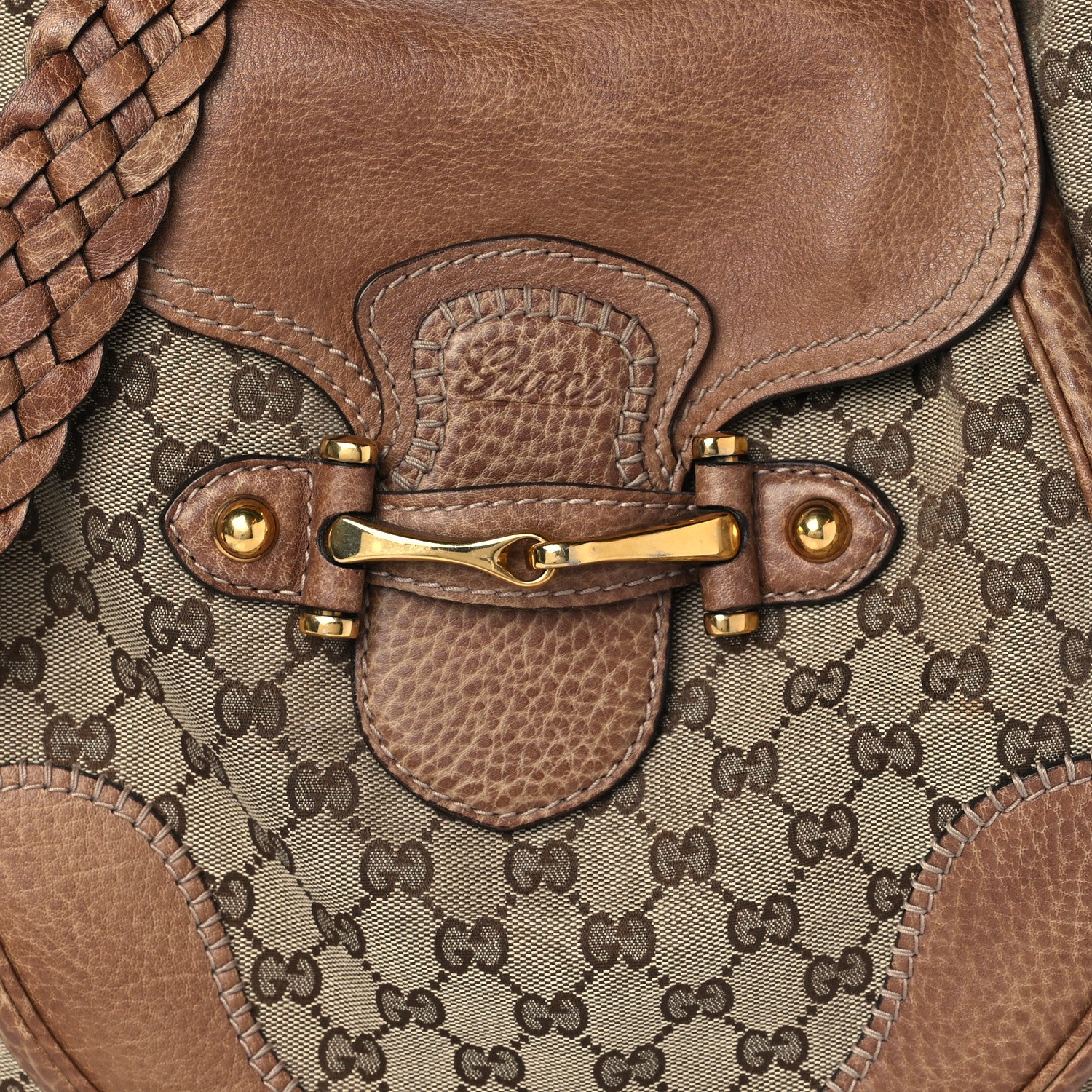 Gucci Monogram Large New Pelham Shoulder Bag Brown 8 of 10