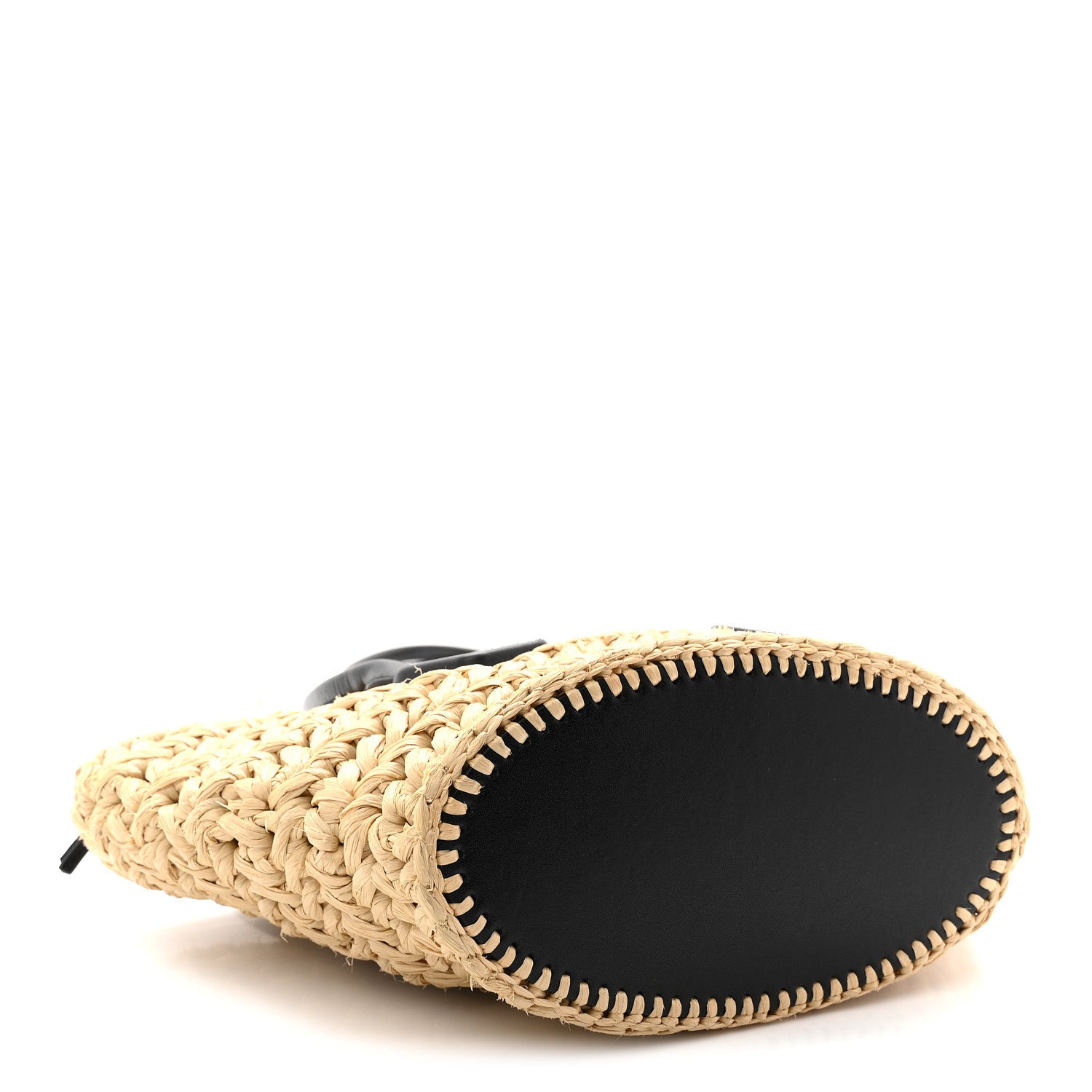 Bottega Veneta Raffia Calfskin Small Arco Basket Black 5 of 12