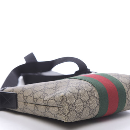 Gucci GG Supreme Monogram Web Messenger Bag Black 9 of 10