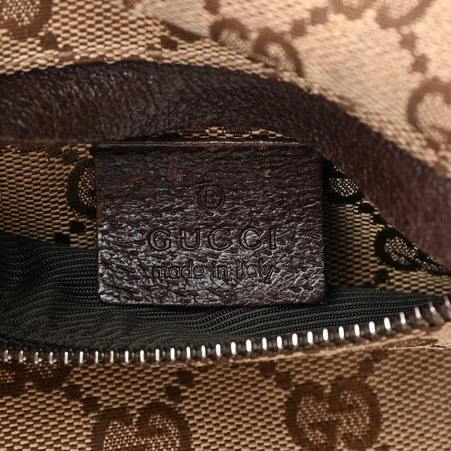 Monogram Double Pocket Belt Bag Dark Brown
