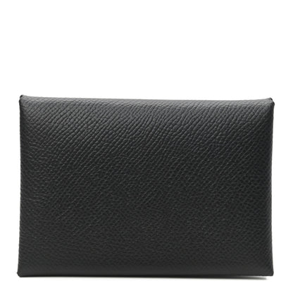 Hermes Epsom Calvi Duo Card Case Black 1 of 6