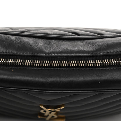 Saint Laurent Calfskin Matelasse Monogram Lou Camera Bag Black 18 of 19