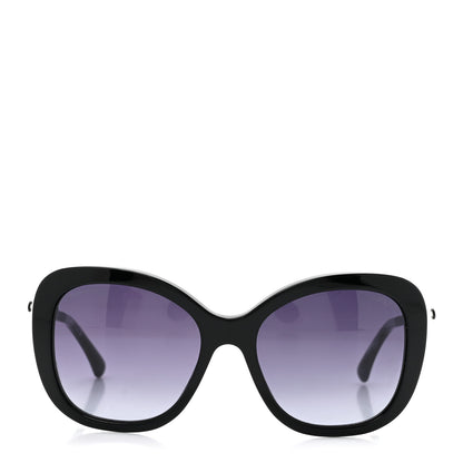 Chanel Acetate Polarized Butterfly Winter Pearl Sunglasses 5339-H Black 2 of 7