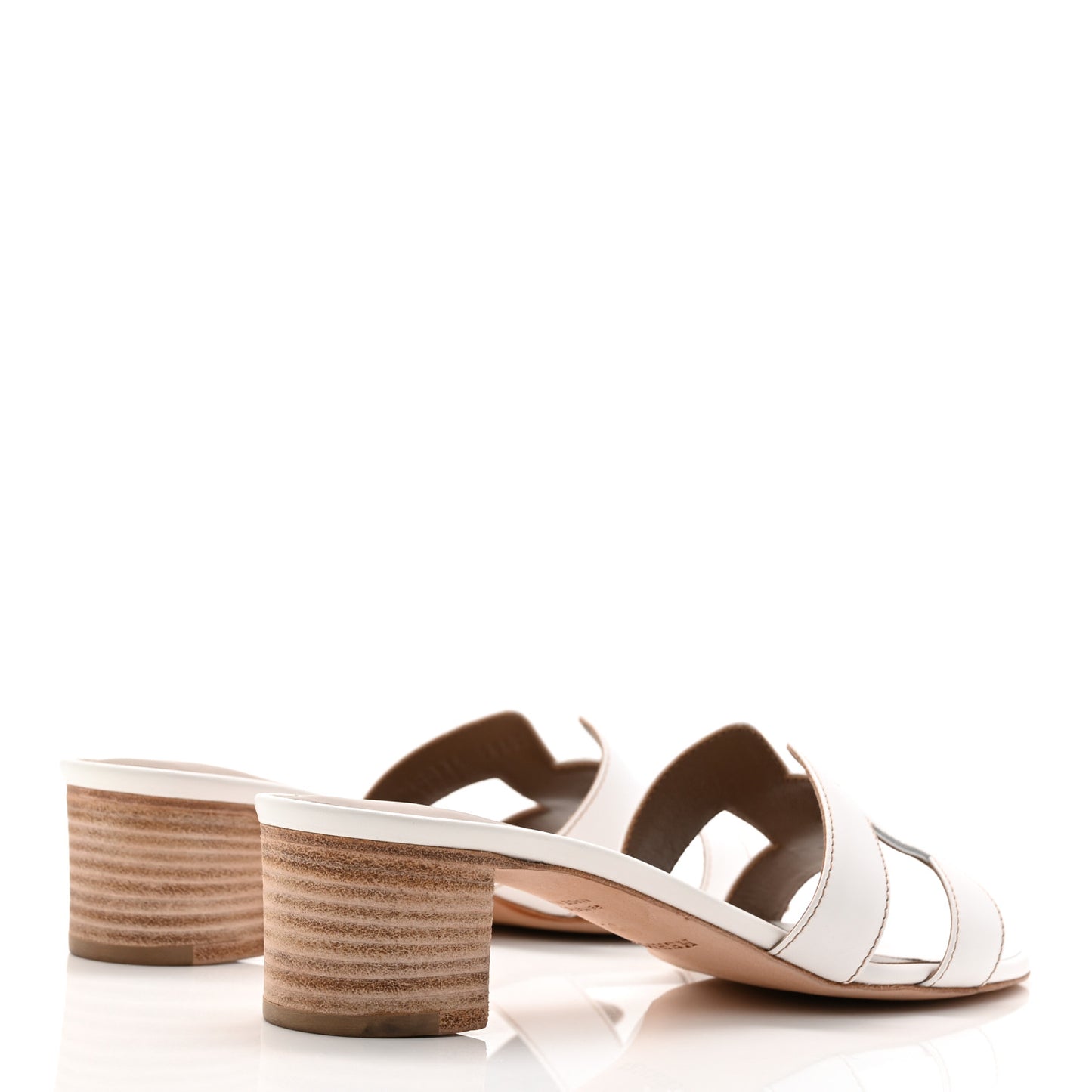 Calfskin Oasis Sandals 39 White