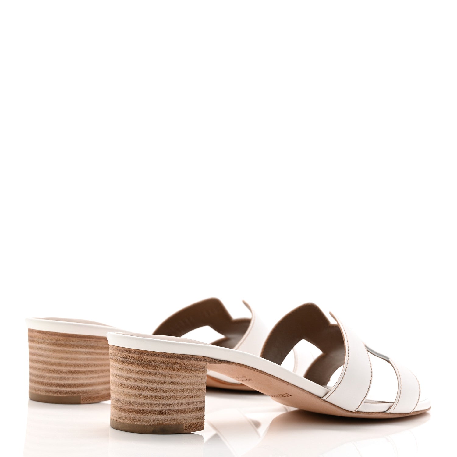 Hermes Calfskin Oasis Sandals 39 White 5 of 9
