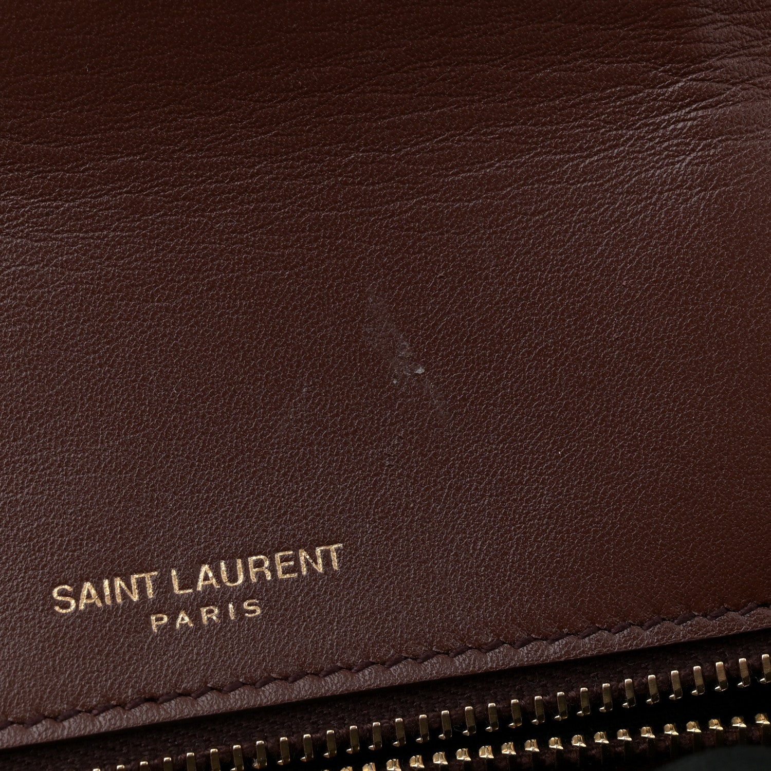 Saint Laurent Raffia Monogram Tassel Kate 99 Dark Nude 11 of 11