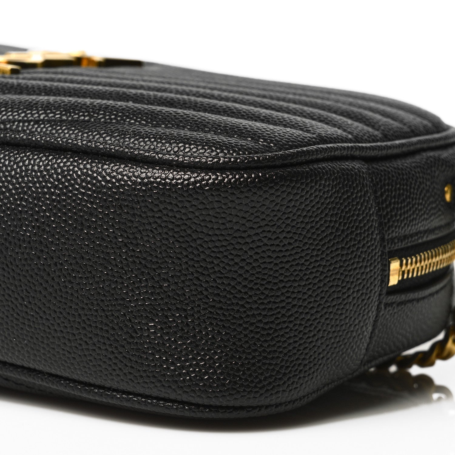 Saint Laurent Grain De Poudre Matelasse Monogram Mini Lou Camera Bag Black 9 of 10
