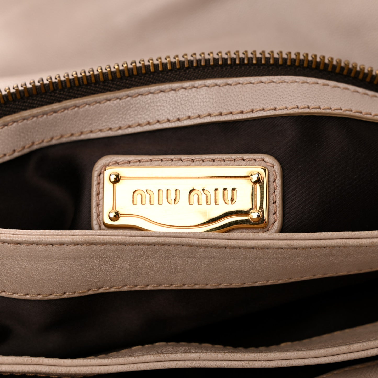 Nappa Quilted Studded Tote Cammeo