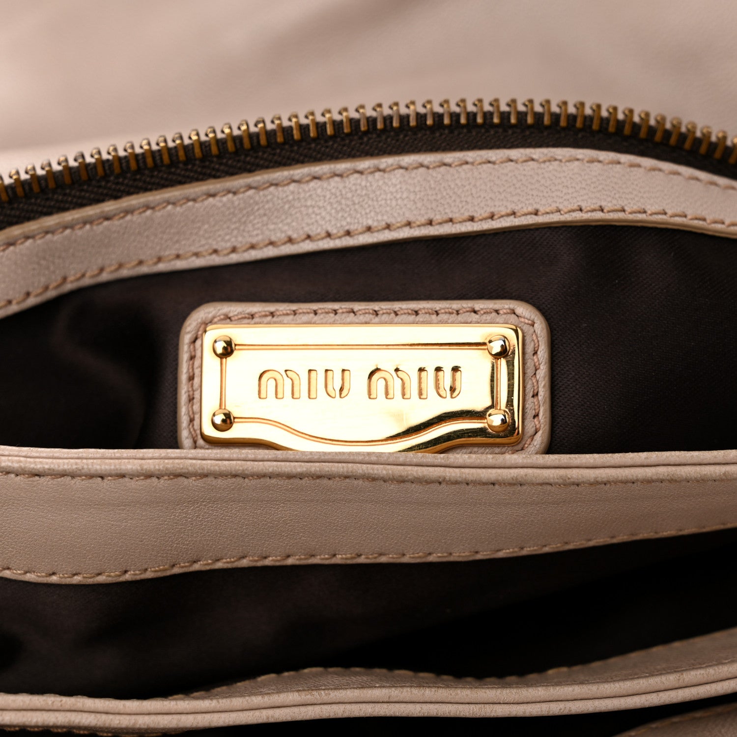 Miu Miu Nappa Quilted Studded Tote Cammeo 6 of 12