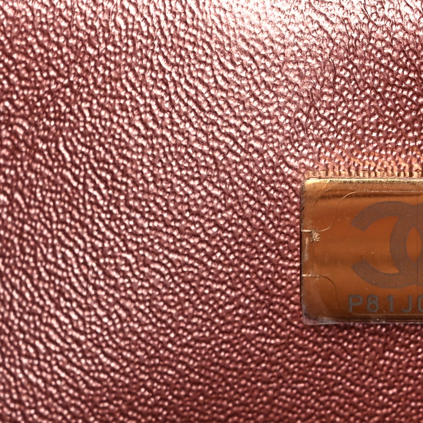Metallic Grained Calfskin Quilted 2.55 Reissue Mini Flap Copper Pink