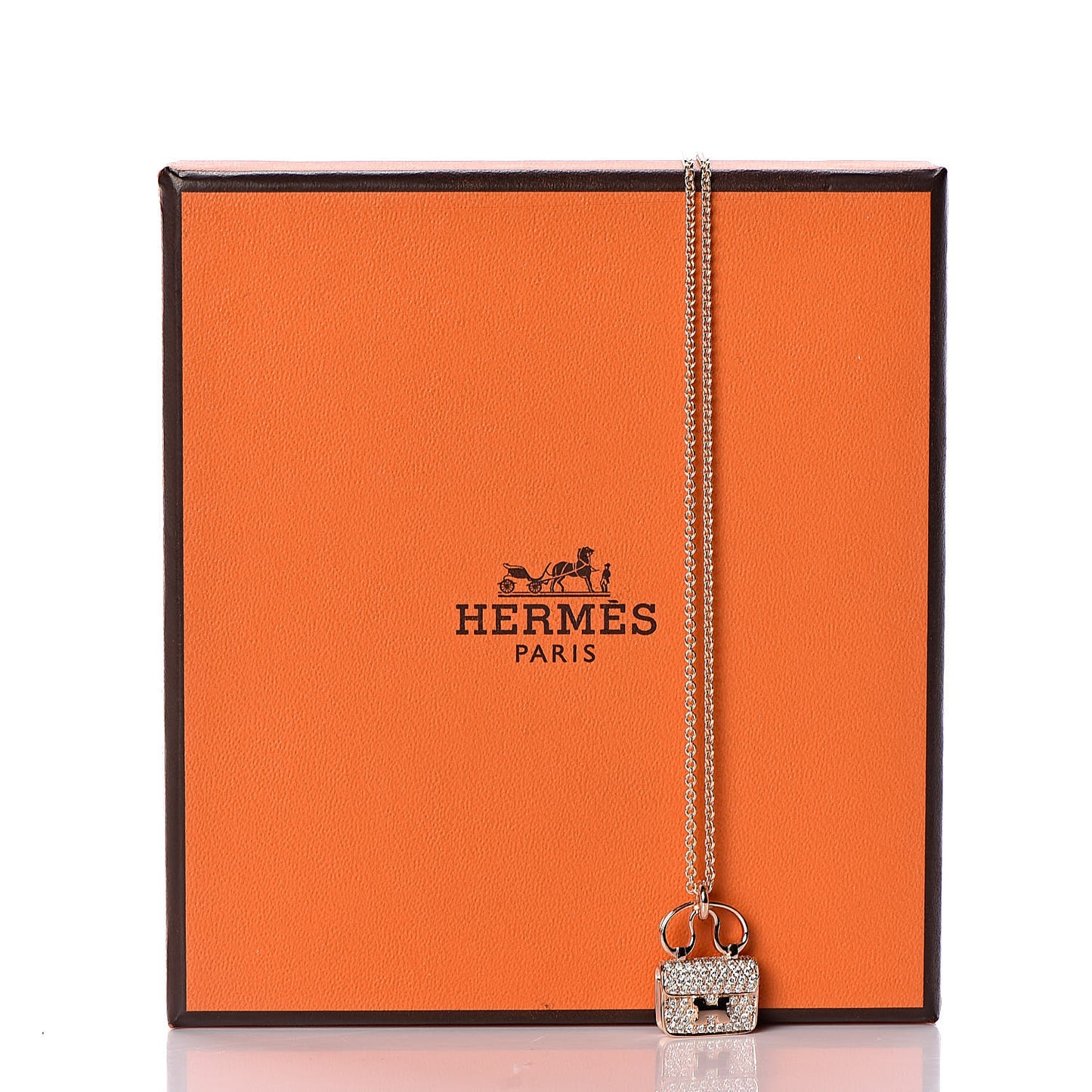 18K Rose Gold Diamond Constance Amulette Pendant Necklace
