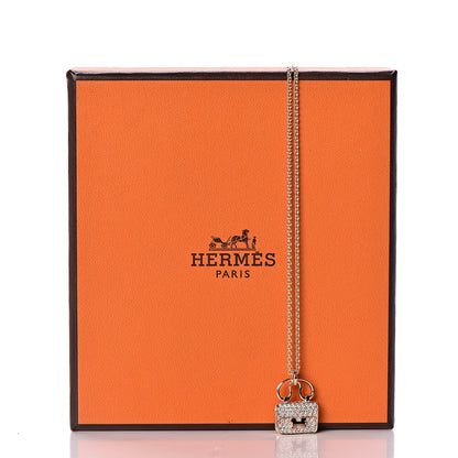 Hermes 18K Rose Gold Diamond Constance Amulette Pendant Necklace 7 of 7