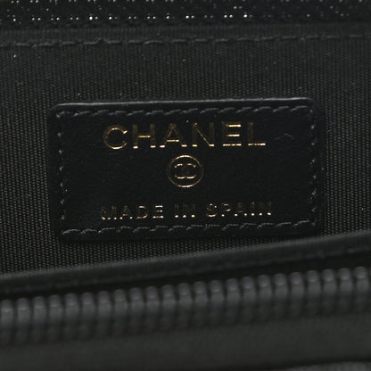 Chanel Caviar Quilted Boy Zip Around Coin Purse Wallet Black 6 of 8