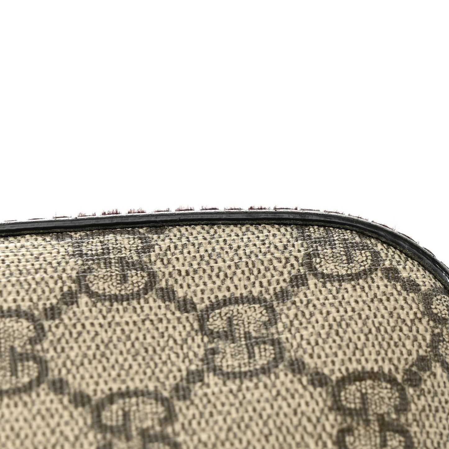 GG Supreme Monogram Medium Flat Messenger Bag Beige Brown