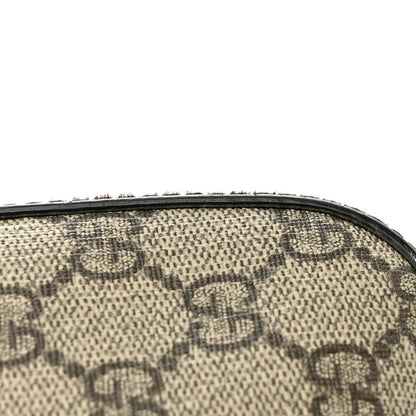 Gucci GG Supreme Monogram Medium Flat Messenger Bag Beige Brown 14 of 14