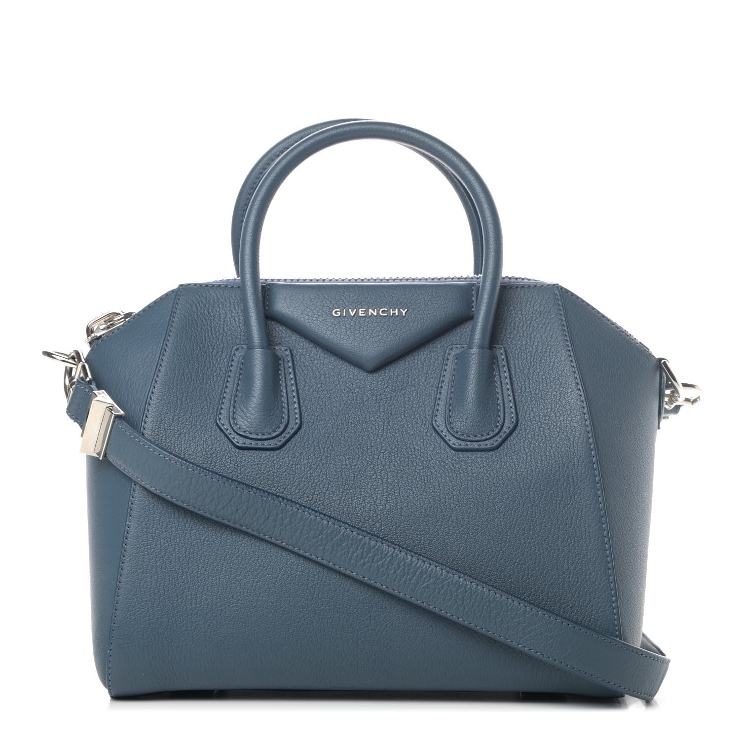 Givenchy Sugar Goatskin Small Antigona Oil Blue 1 of 4