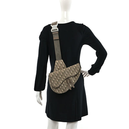 Christian Dior Jacquard Oblique Mens Saddle Bag Beige Multicolor 2 of 8