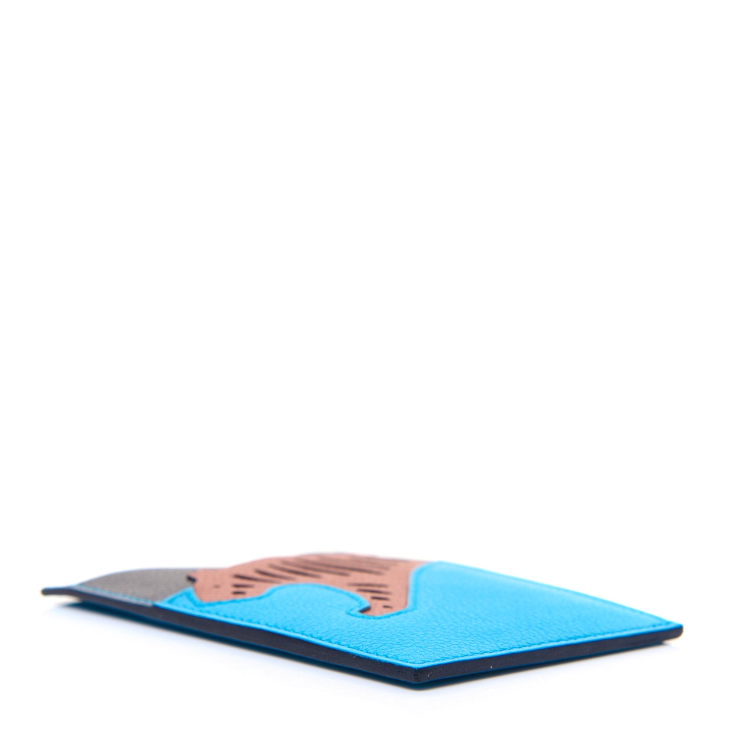 Evercolor Epsom Togo Rooroo 3CC Card Holder Bleu Frida Brique Bleu Nuit