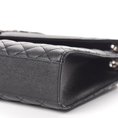 Saint Laurent Grain De Poudre Textured Mixed Matelasse Large Triquilt Monogram Satchel Black 6 of 11