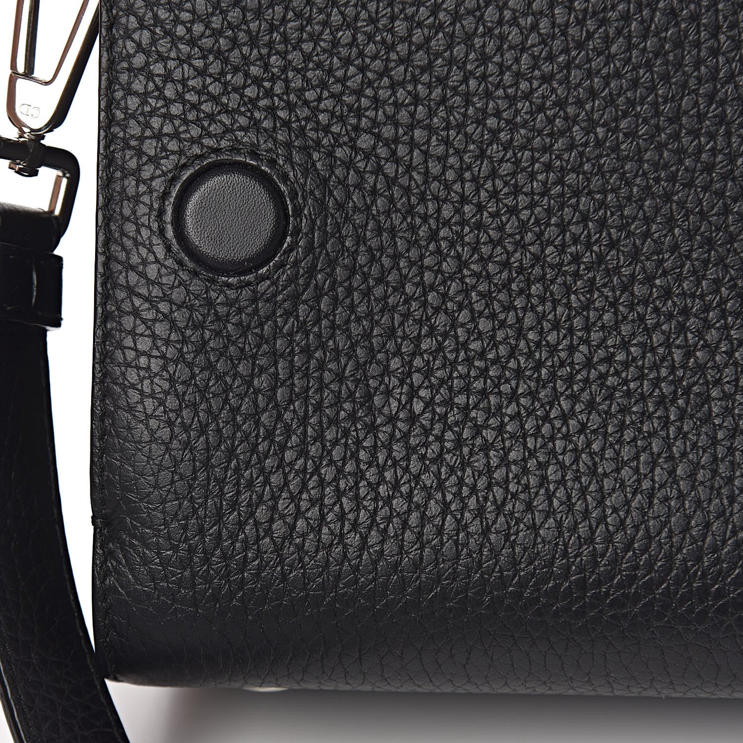 Grained Calfskin Mini Diorever Flap Black