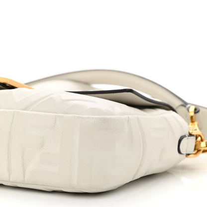 Fendi Nappa FF 1974 Embossed Baguette White 10 of 10