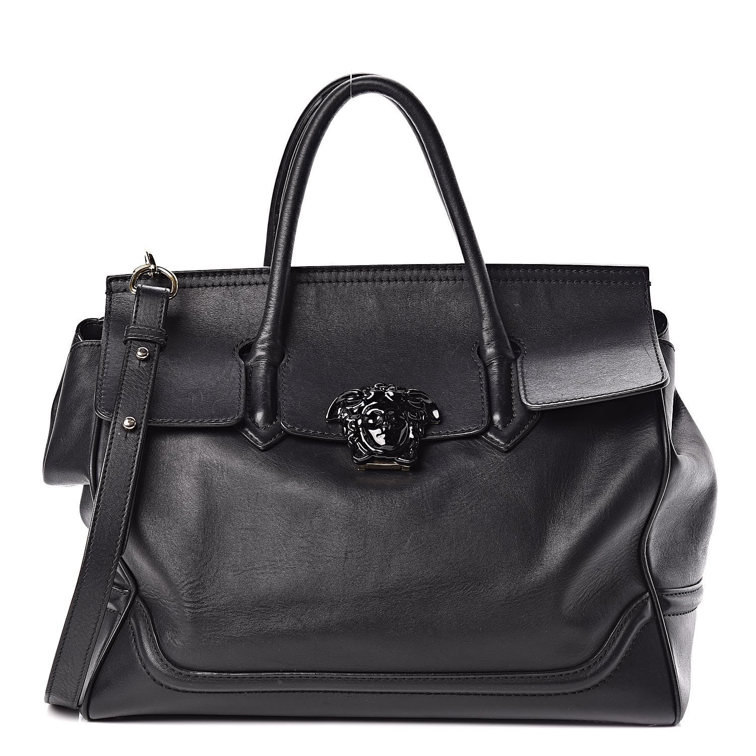 Versace Calfskin Large Palazzo Empire Bag Black 1 of 40