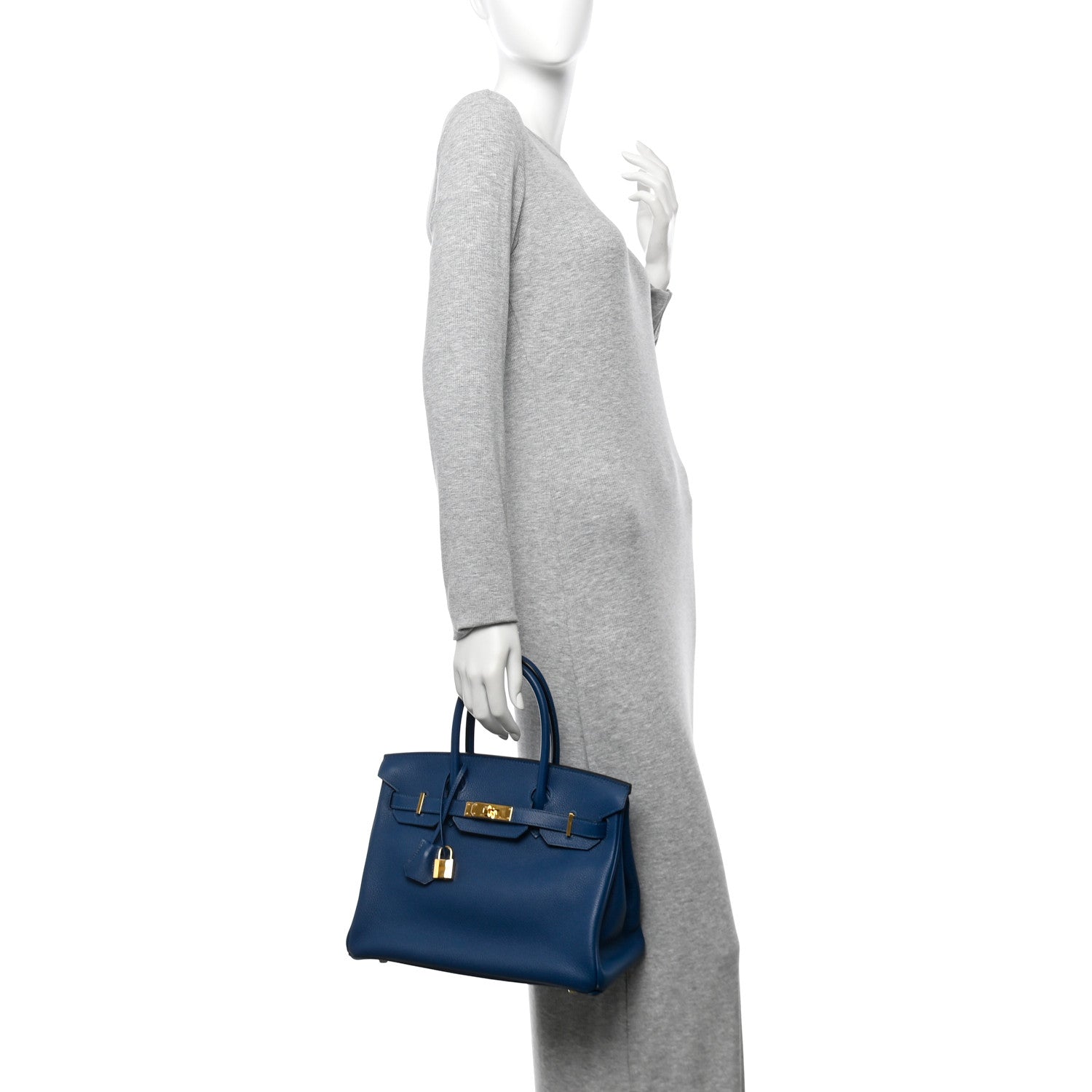 Hermes Taurillon Novillo Birkin 30 Deep Blue 2 of 12