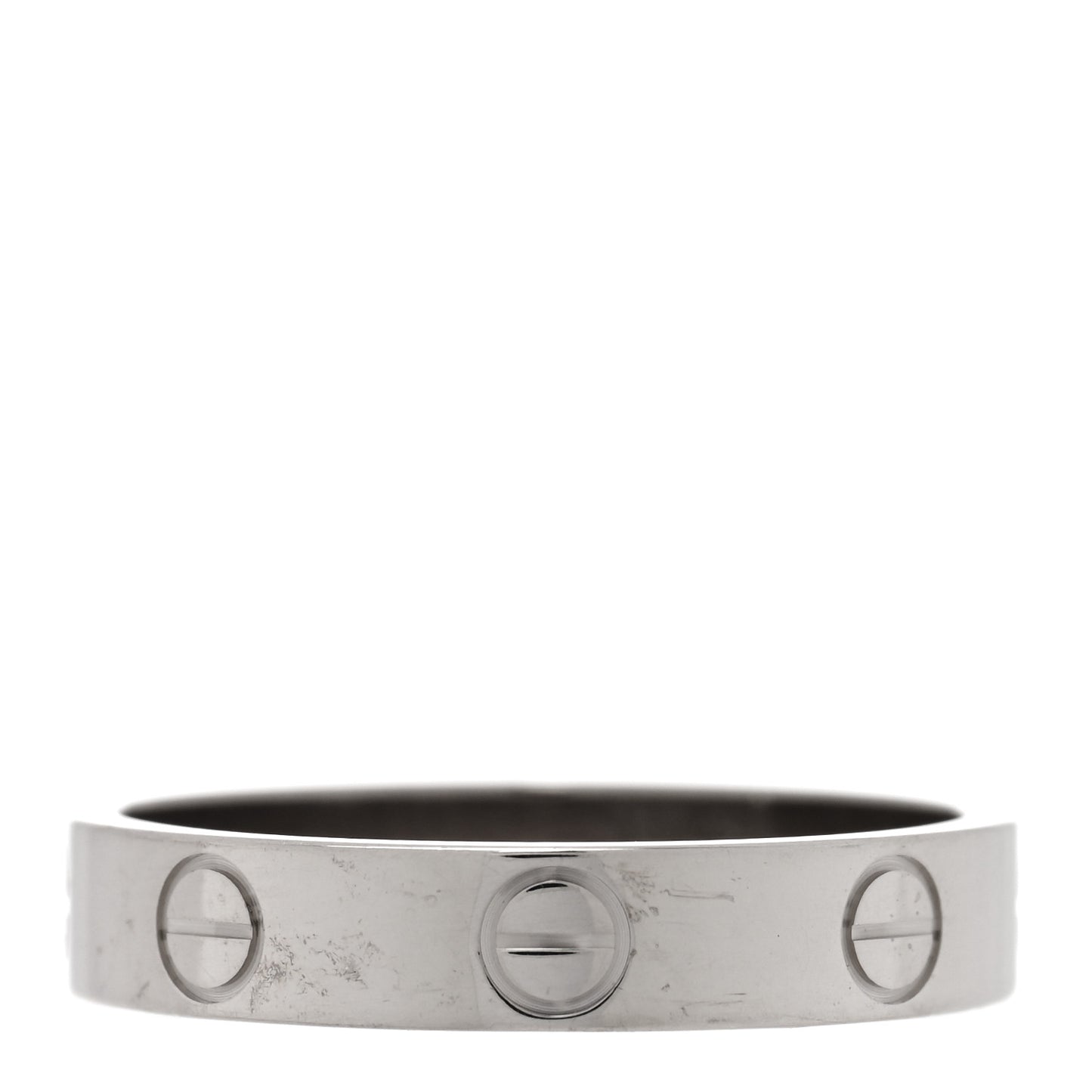 18K White Gold 3.5mm LOVE Wedding Band Ring 52 6