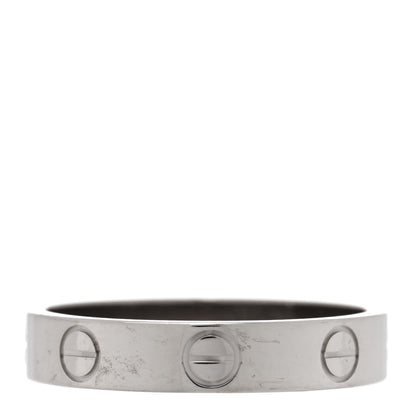 Cartier 18K White Gold 3.5mm LOVE Wedding Band Ring 52 6 3 of 5