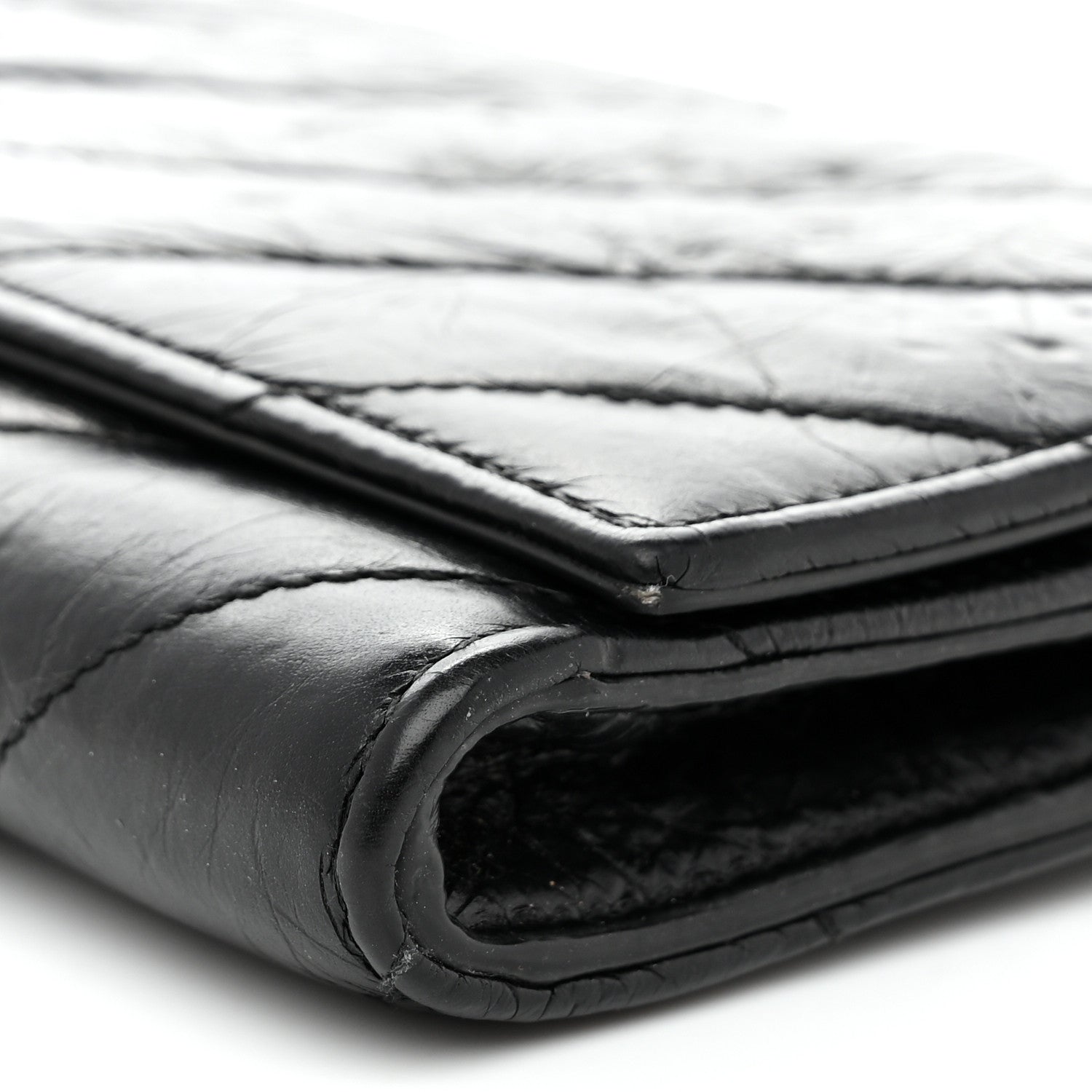 Balenciaga Calfskin Quilted Crush Wallet On Chain Black 11 of 11