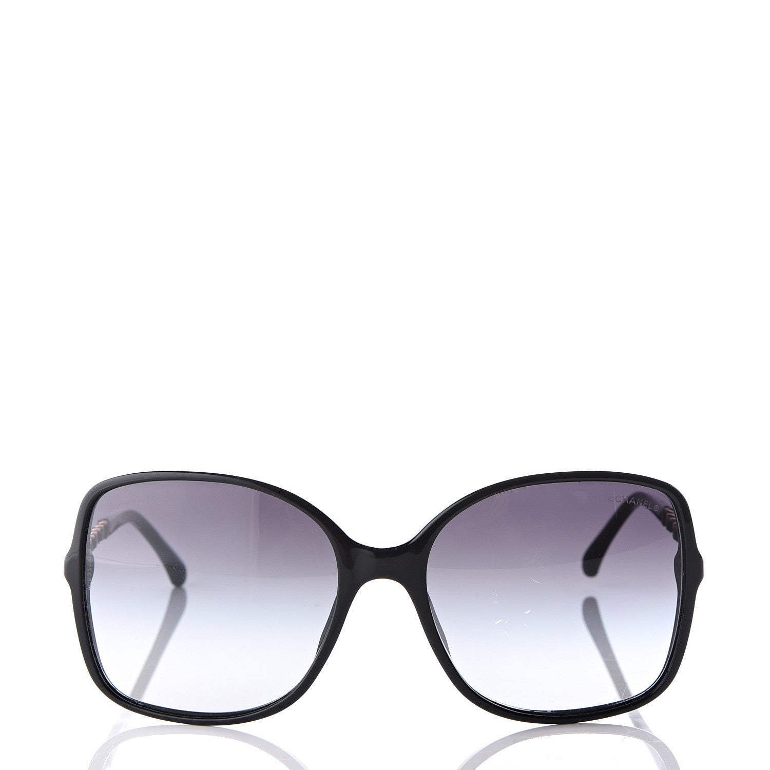 Chanel Lambskin Square Chain Sunglasses 5210-Q Black 2 of 9