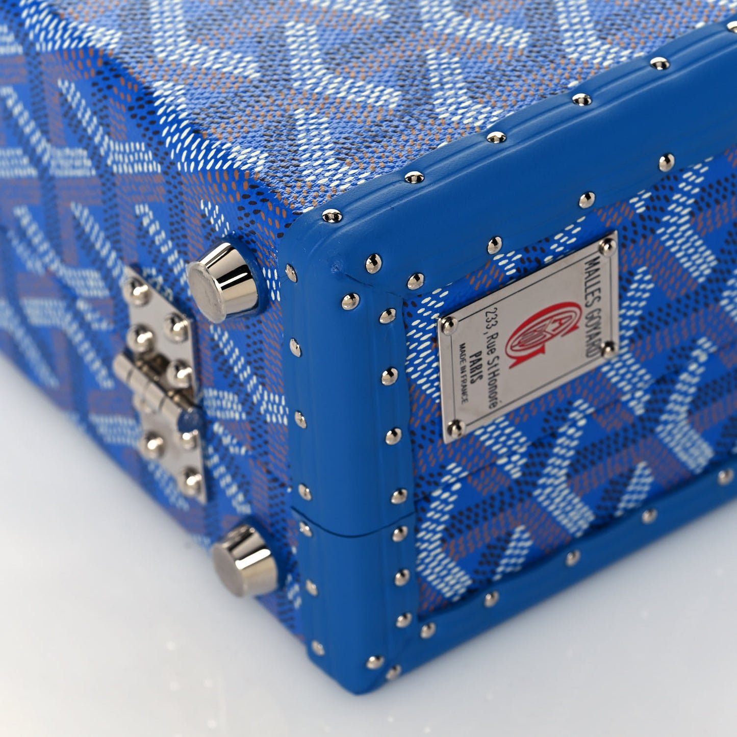 Goyardine Grand Hotel Trunk Sky Blue