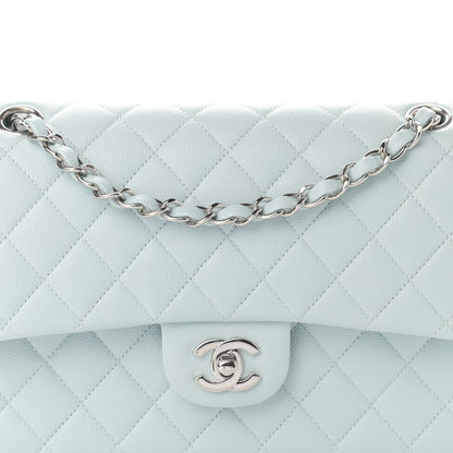 Chanel Caviar Quilted Medium Double Flap Light Blue 8 of 11