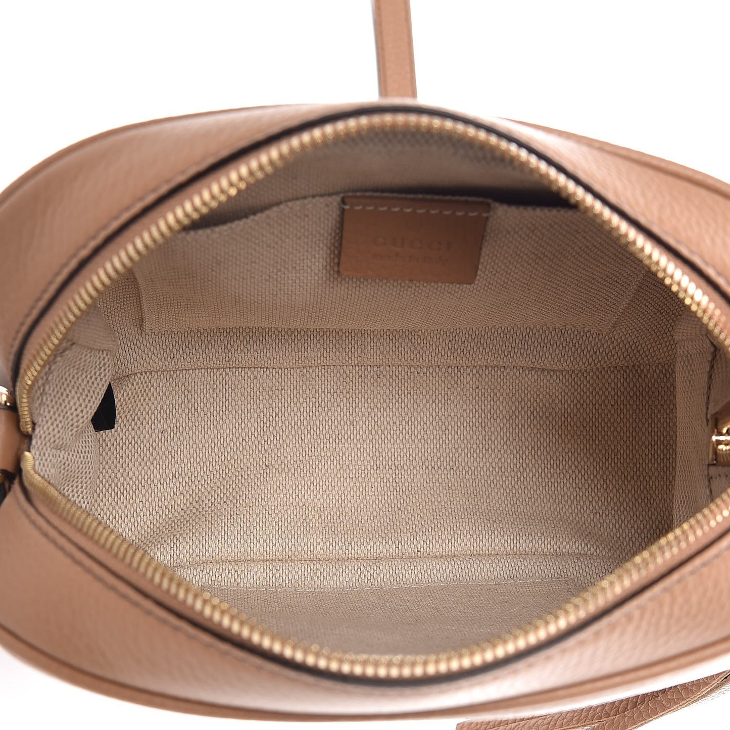 Pebbled Calfskin Small Soho Disco Bag Camelia