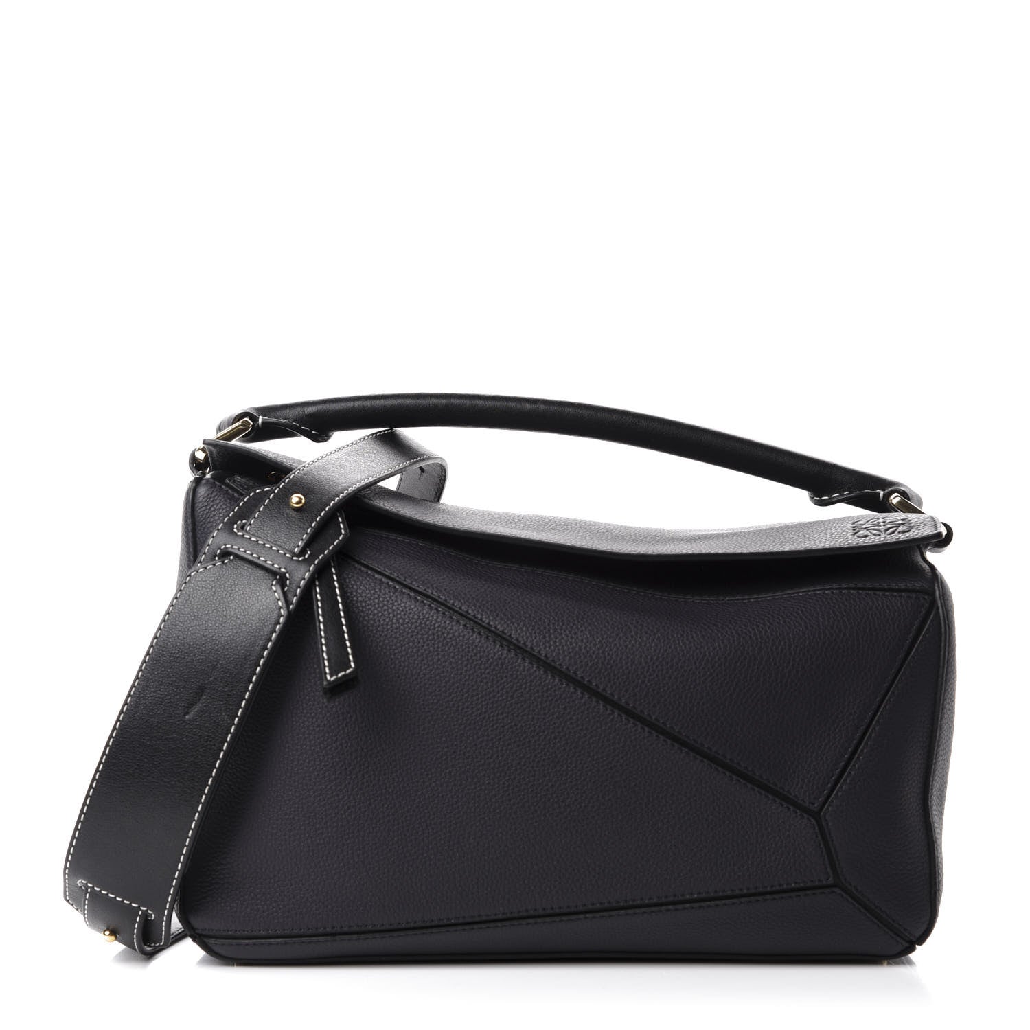 Loewe Calfskin Medium Puzzle Bag Midnight Blue Black 1 of 10