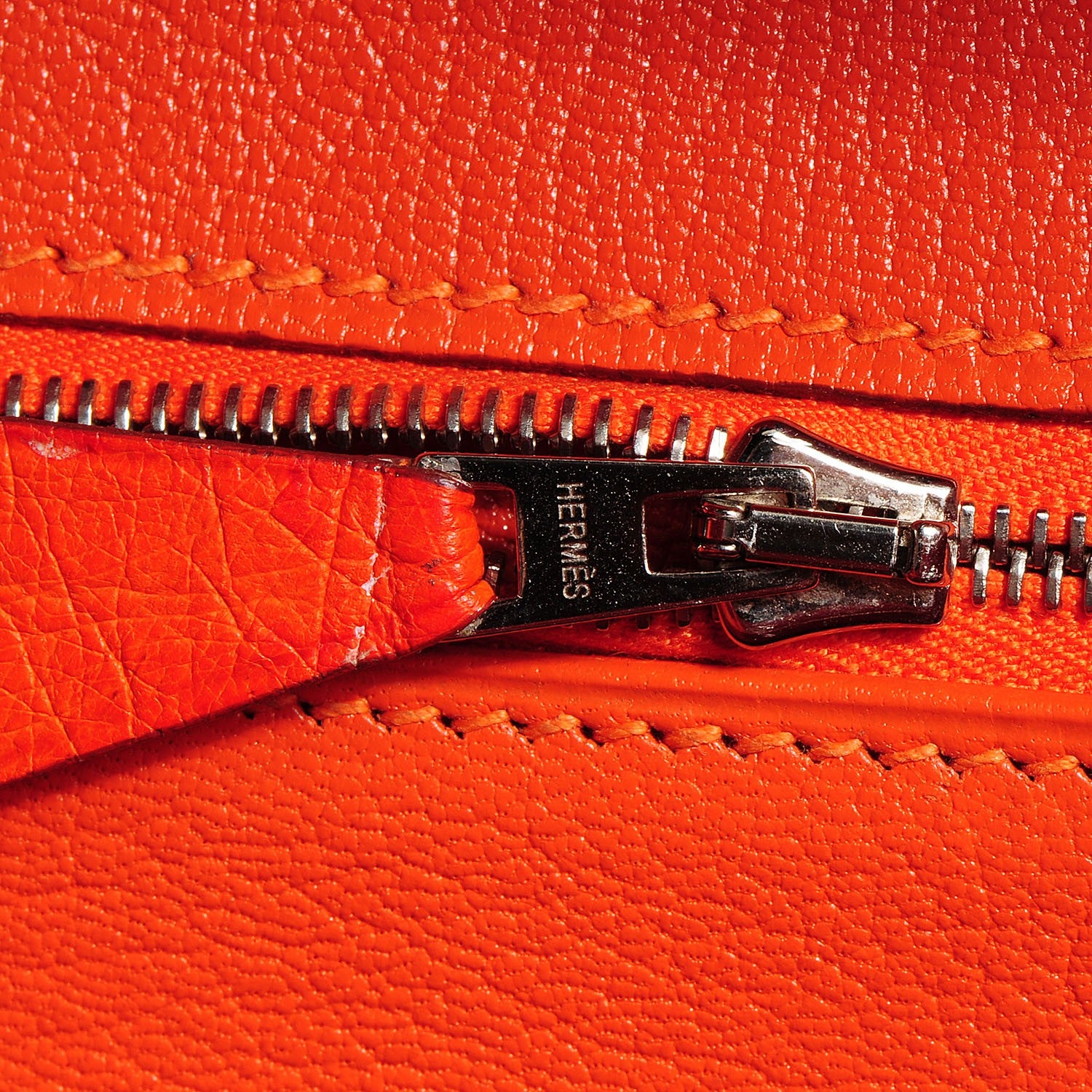 Hermes Ostrich Birkin 35 Orange 18 of 28