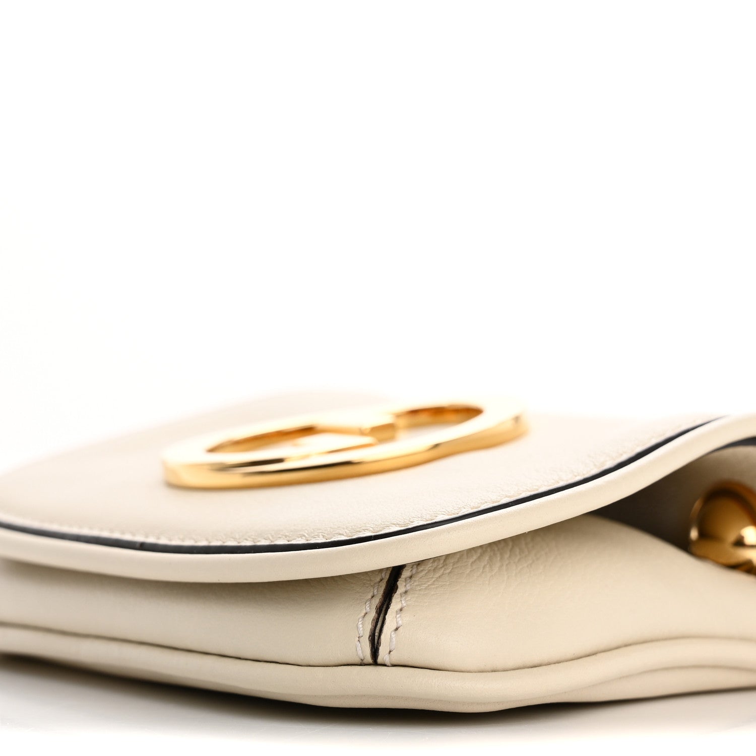 Gucci Roxy Calfskin Blondie Card Case Wallet with Strap Mystic White 10 of 11