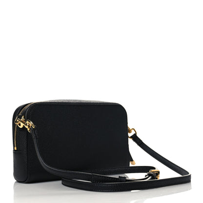 Christian Dior Grained Calfskin Caro Double Pouch Black 2 of 6