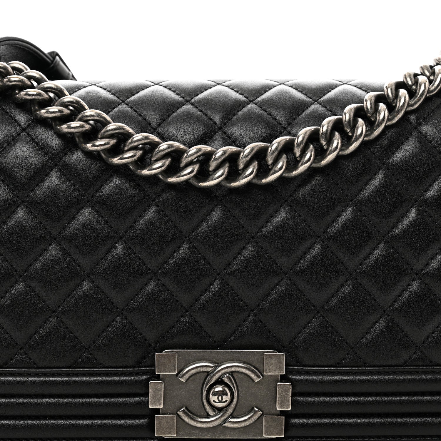 Chanel Lambskin Quilted Medium Boy Flap Black 5 of 10