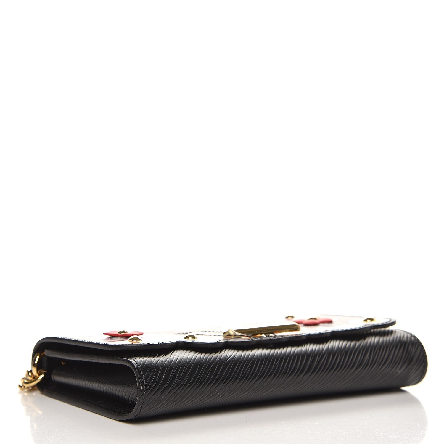 Louis Vuitton Epi Bloom Twist Chain Wallet Black 4 of 7