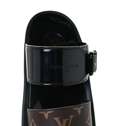 Louis Vuitton Monogram Sunbath Flat Mule Sandals 36 Black 9 of 11