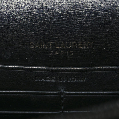 Saint Laurent Calfskin Monogram Sunset Chain Wallet Black 5 of 10