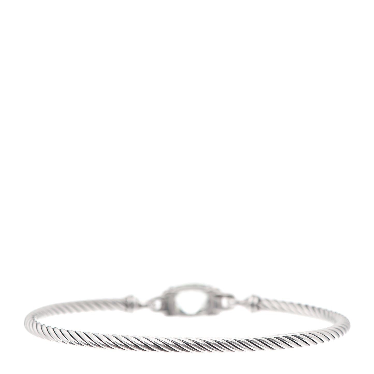 Sterling Silver Diamond Prasiolite 3mm Petite Wheaton Bracelet
