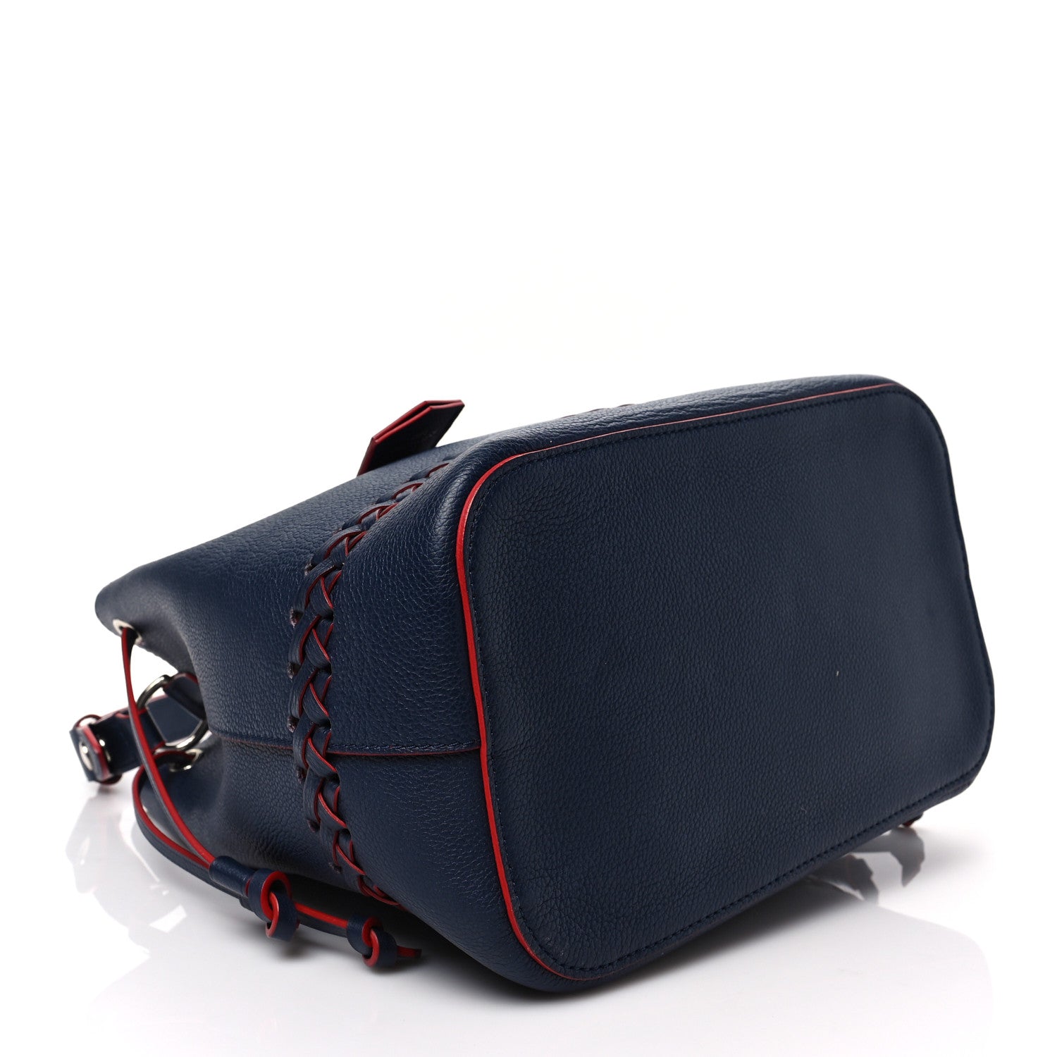Louis Vuitton Soft Calfskin Braided Lockme Bucket Marine Rouge 4 of 7