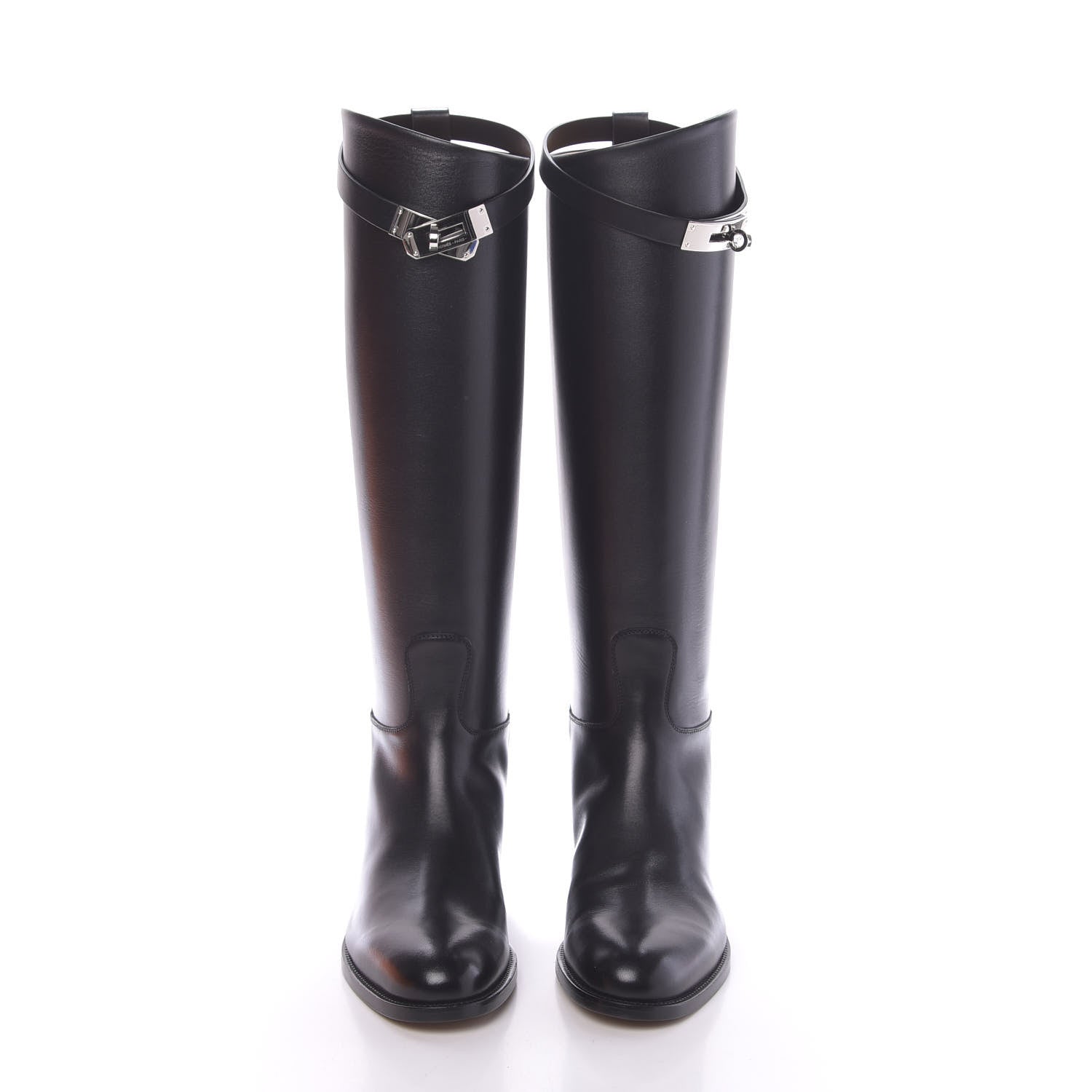 Hermes Box Kelly Jumping Boots 38 Black 4 of 9