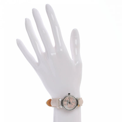 Louis Vuitton Stainless Steel Douceur Diamond Mother of Pearl 28mm Tambour Lovely Quartz Watch Pink 2 of 8